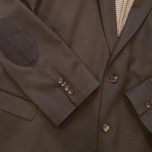 JOSEPH ABBOUD Wool Blend Elbow Patch Blazer,4X